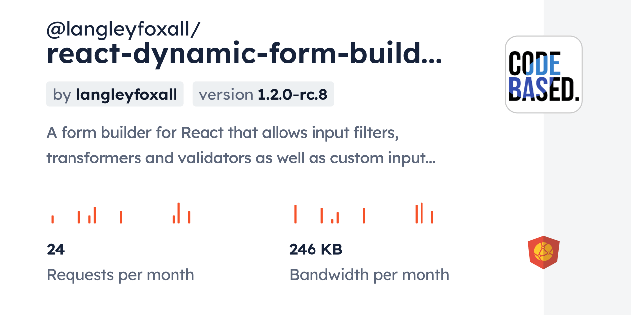 langleyfoxall/reactdynamicformbuilder CDN by jsDelivr A CDN for