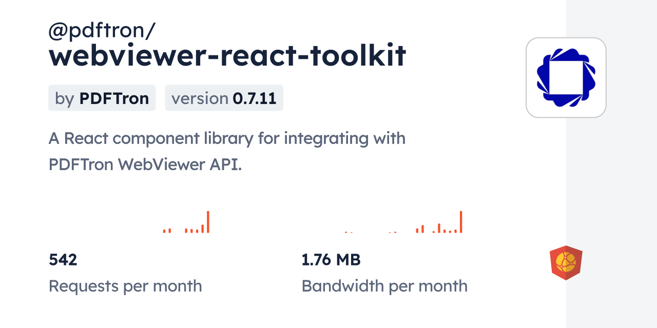 pdftron/webviewerreacttoolkit CDN by jsDelivr A CDN for npm and GitHub