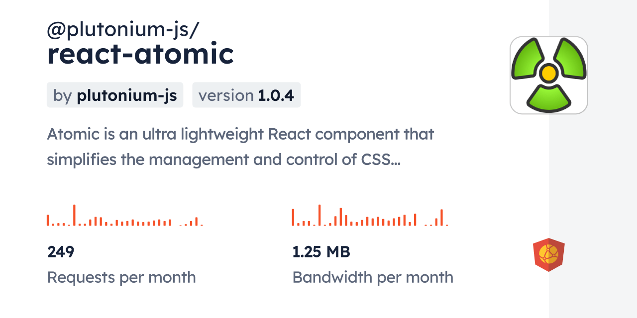 plutoniumjs/reactatomic CDN by jsDelivr A CDN for npm and GitHub