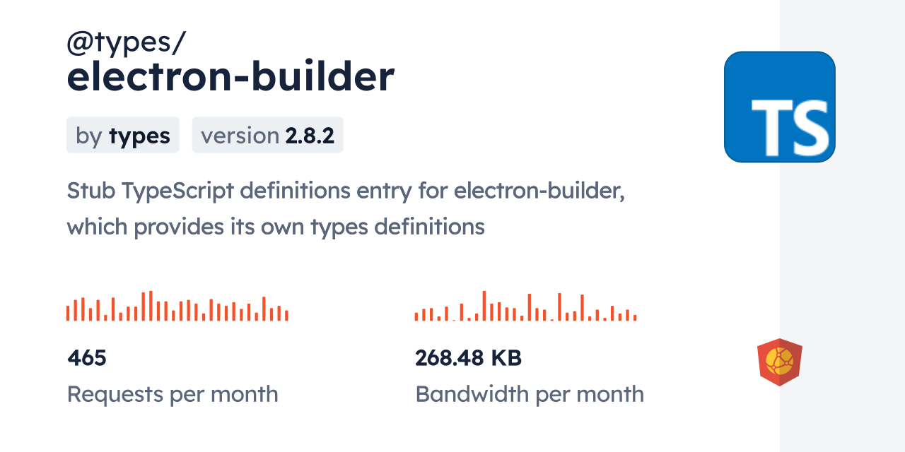 types/electronbuilder CDN by jsDelivr A CDN for npm and GitHub