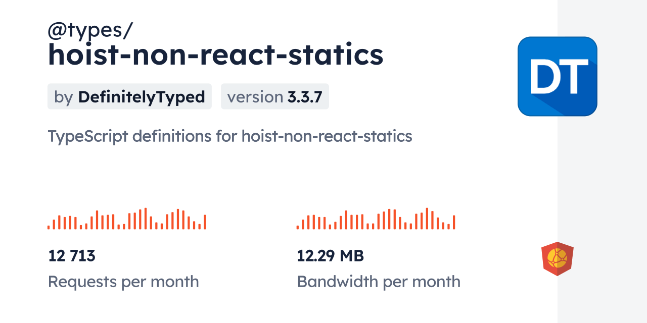 types/hoistnonreactstatics CDN by jsDelivr A CDN for npm and GitHub