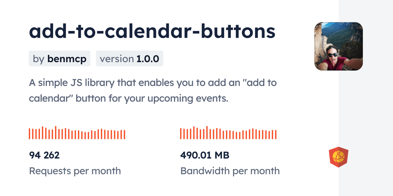 addtocalendarbuttons CDN by jsDelivr A CDN for npm and GitHub