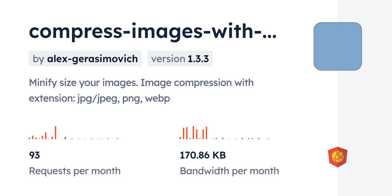 compressimageswithsharp CDN by jsDelivr A CDN for npm and GitHub