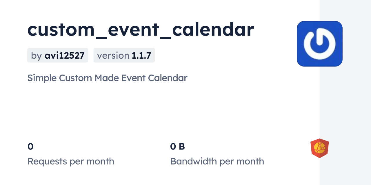 custom_event_calendar CDN by jsDelivr A CDN for npm and GitHub