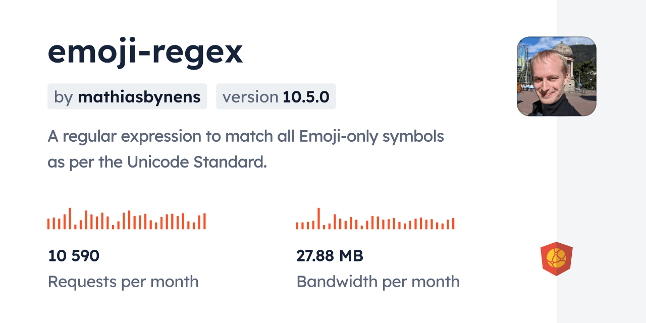 emojiregex CDN by jsDelivr A CDN for npm and GitHub