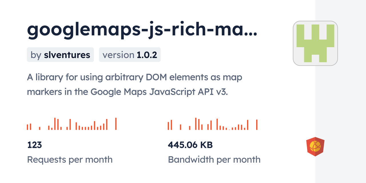 googlemapsjsrichmarker CDN by jsDelivr A CDN for npm and GitHub