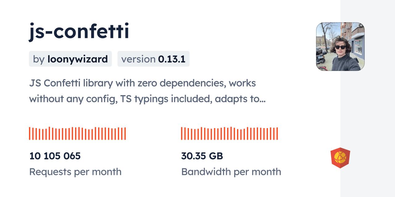 jsconfetti CDN by jsDelivr A CDN for npm and GitHub