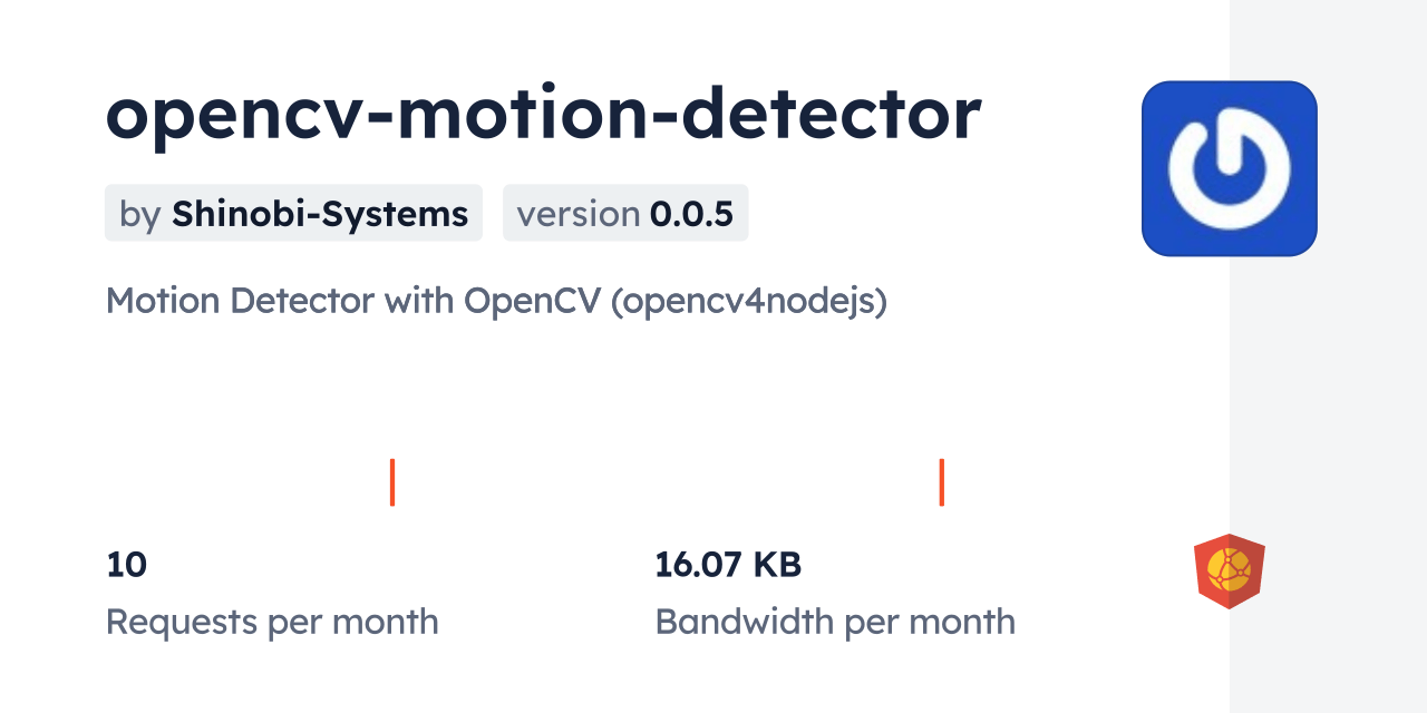 opencvmotiondetector CDN by jsDelivr A CDN for npm and GitHub