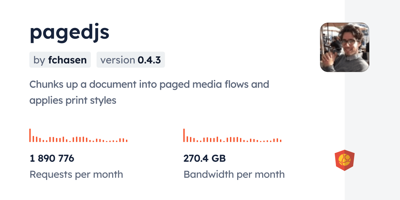 pagedjs CDN by jsDelivr A CDN for npm and GitHub