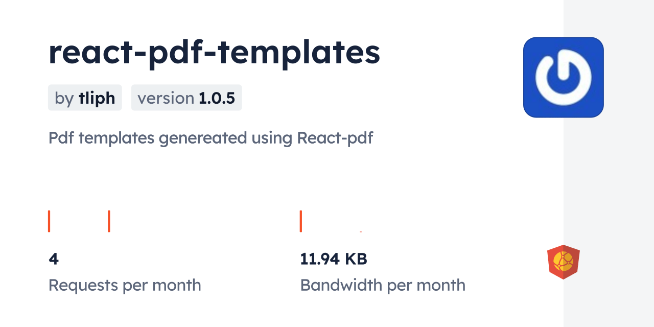 reactpdftemplates CDN by jsDelivr A CDN for npm and GitHub