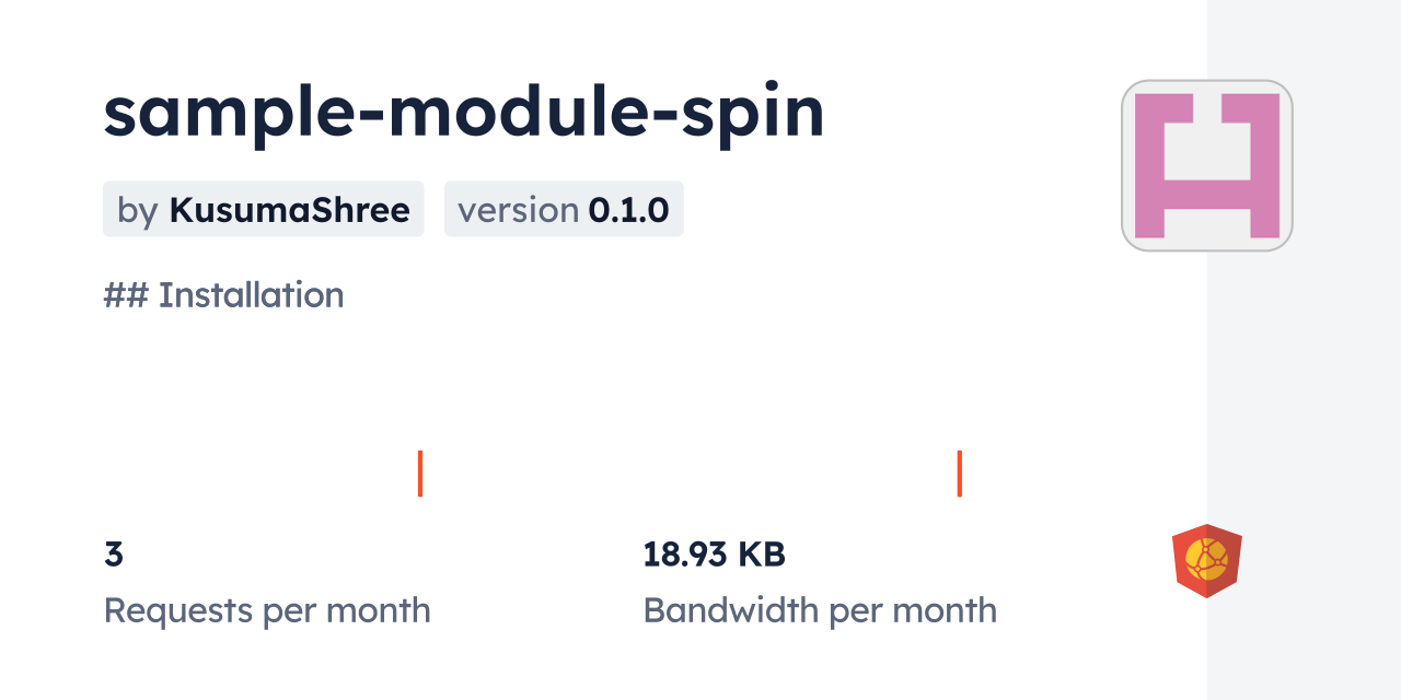 samplemodulespin CDN by jsDelivr A CDN for npm and GitHub
