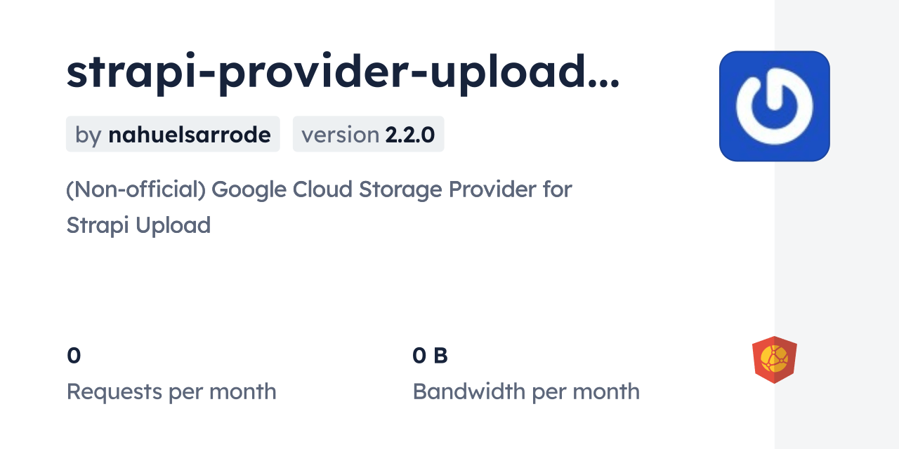 strapiprovideruploadgooglecloudstoragelargerfiles CDN by