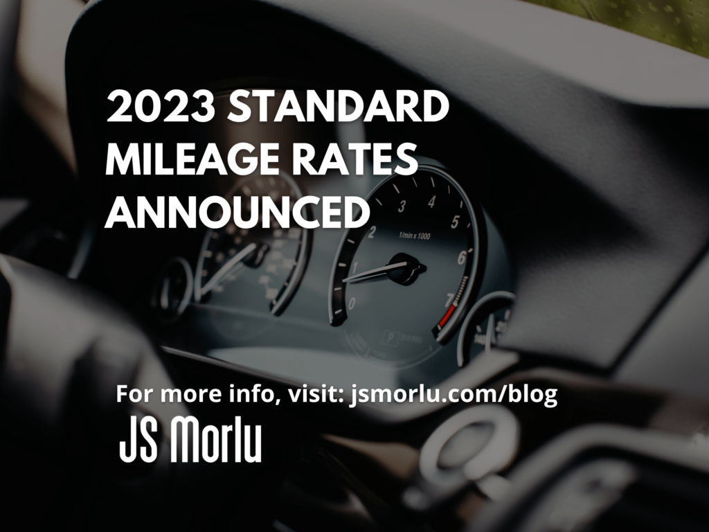 2023 Standard Mileage Rates Announced - Best Tax Accountant in