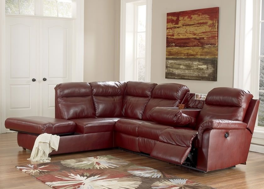 10 Best Collection of Small Red Leather Sectional Sofas