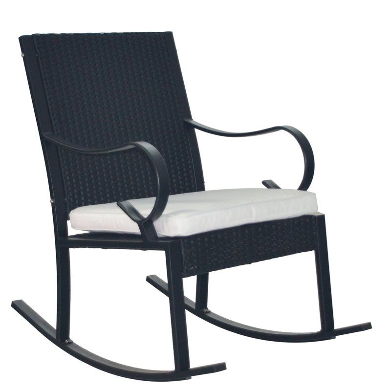 20 Ideas of Outdoor Wicker Rocking Chairs with Cushions