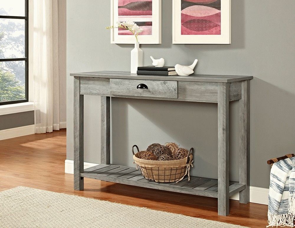 10 Collection of Gray Wash Console Tables