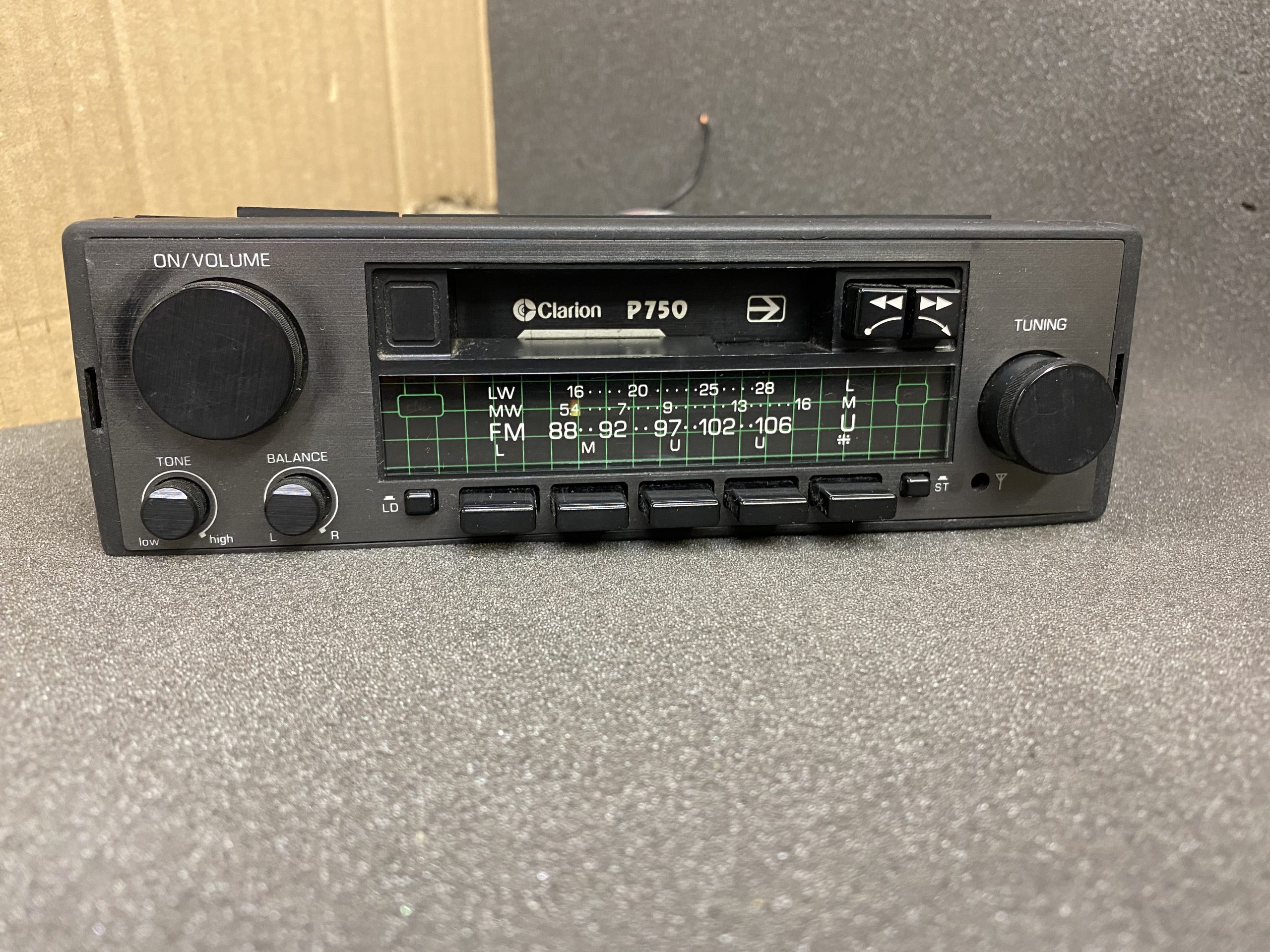 Clarion P750 old car radio cassette player JT Audio