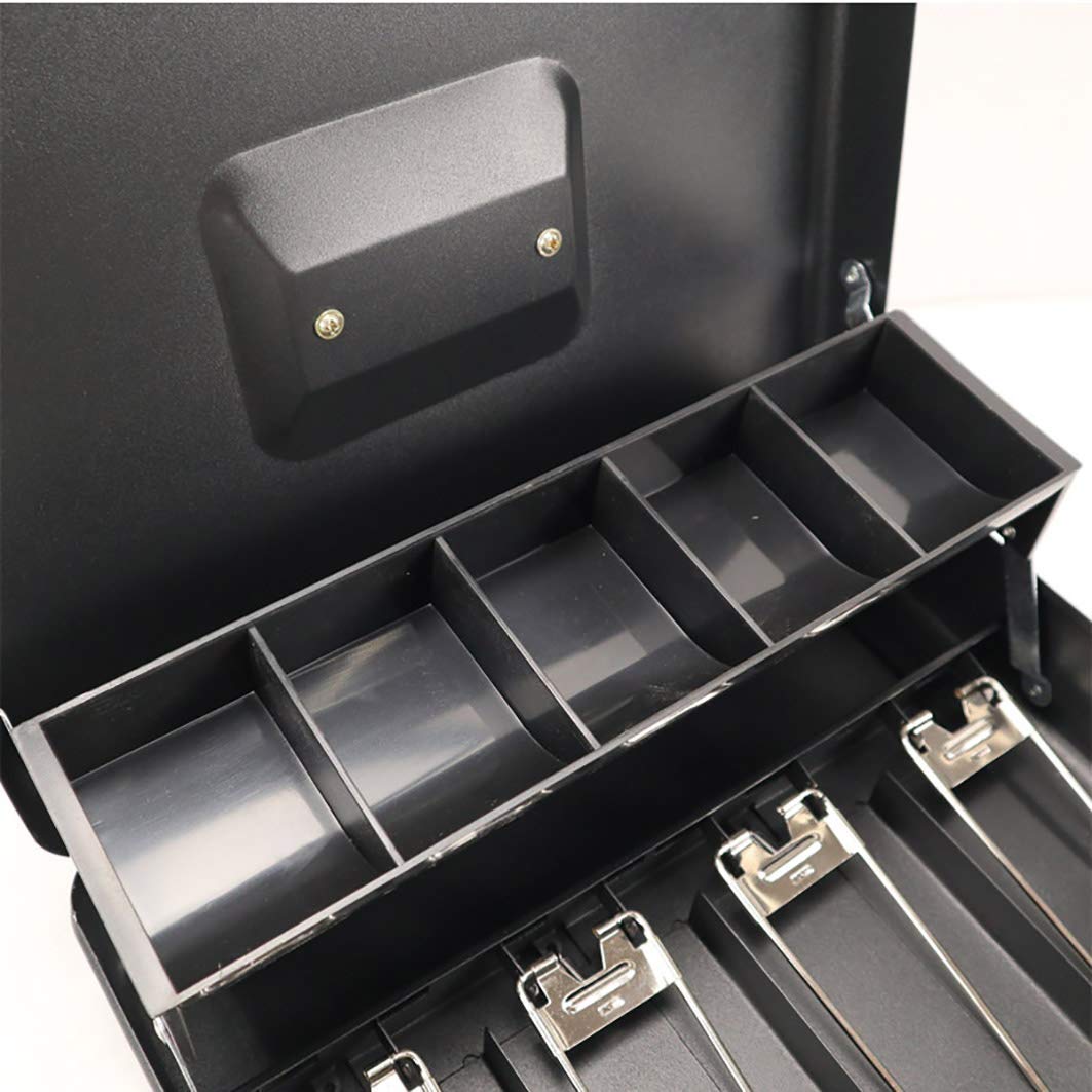 Buy Metal Cash Box with Money Tray & Safety Holder 12