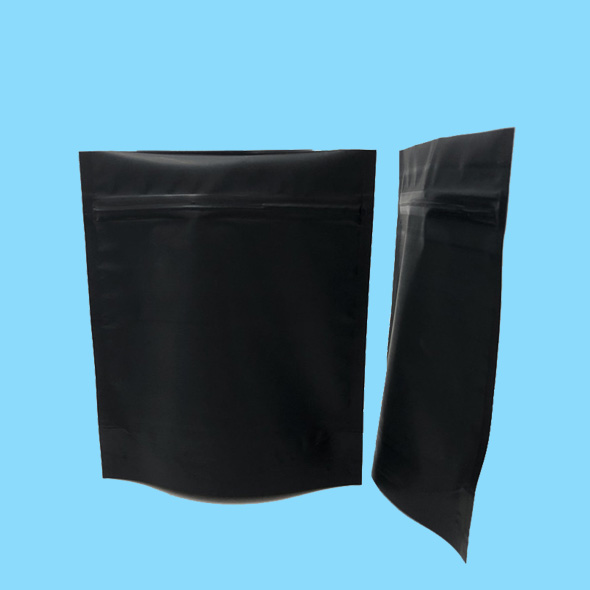 Customized Opaque Black Resealable Smell Proof Barrier Mylar Bags