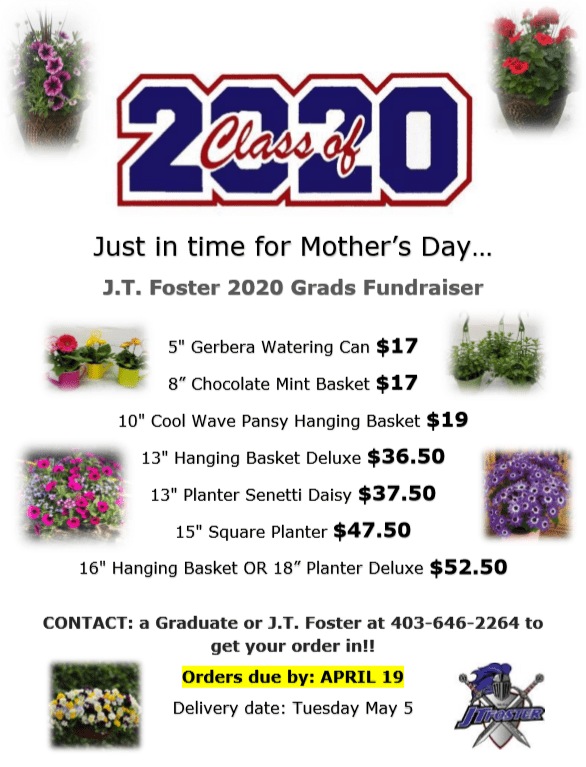 Grad Spring Flowers Fundraiser J.T. Foster High School