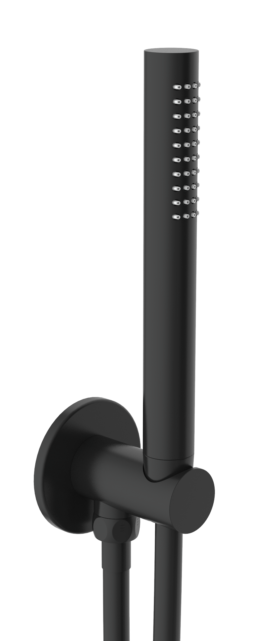 VOS Round Water Outlet with Holder Plastic Hose Slim Hand Shower Just