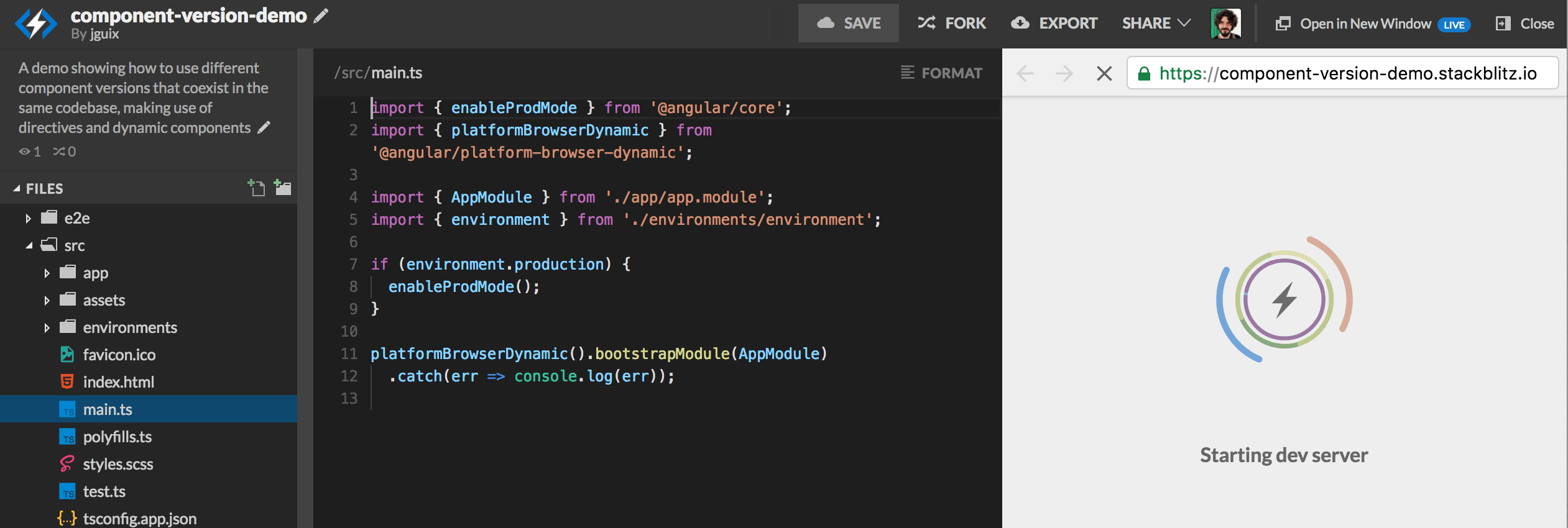 Desplegando un proyecto Angular CLI en Github Pages y Stackblitz