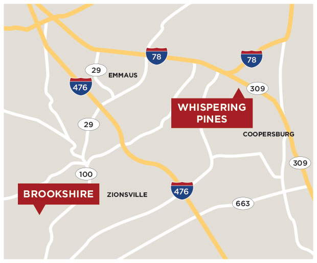 New Homes for Sale in Zionsville PA Brookshire