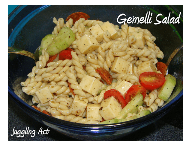 Gemelli Pasta Salad Juggling Act Mama