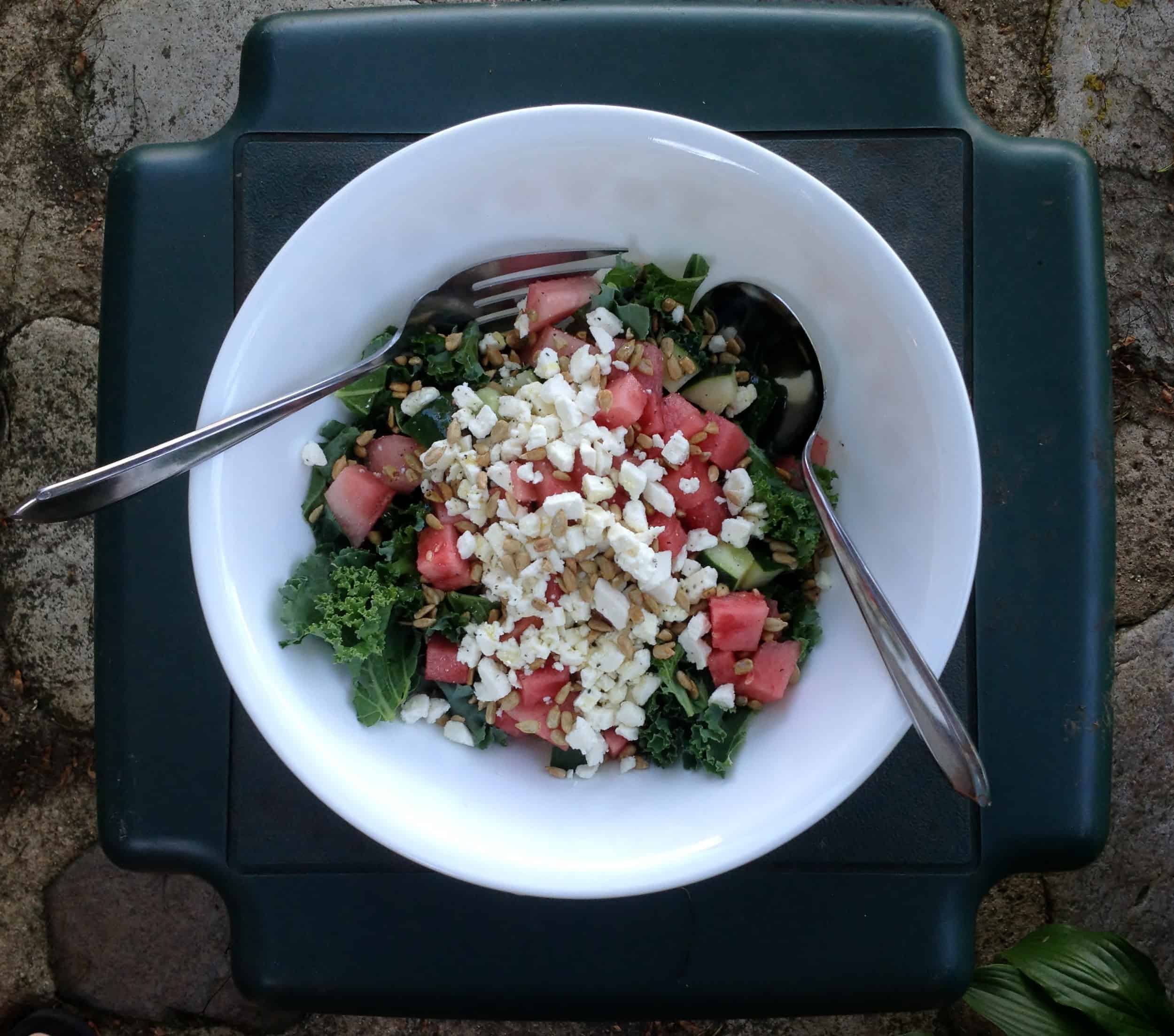 Kale Watermelon Salad with Feta Juggling with Julia