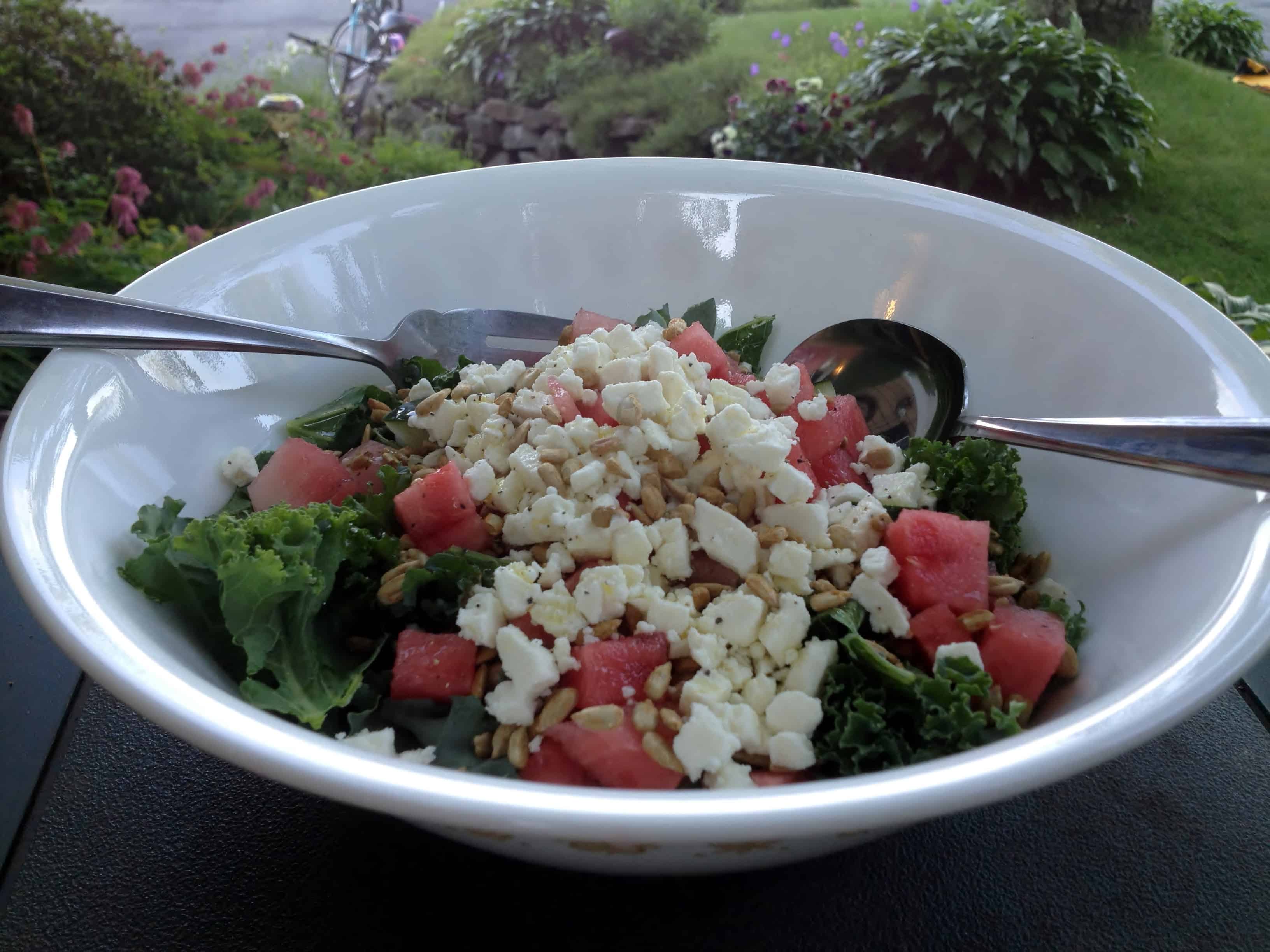 Kale Watermelon Salad with Feta Juggling with Julia