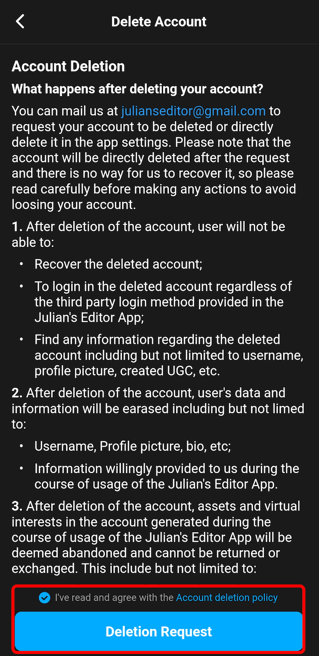 After you delete your account