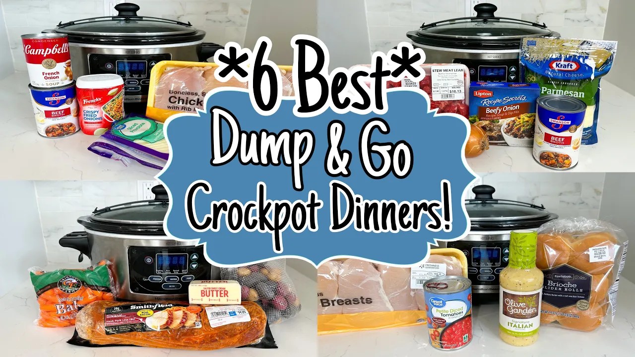 WATCH! 6 CHEAP & STUNNING CROCKPOT DINNERS The EASIEST Dump and Go