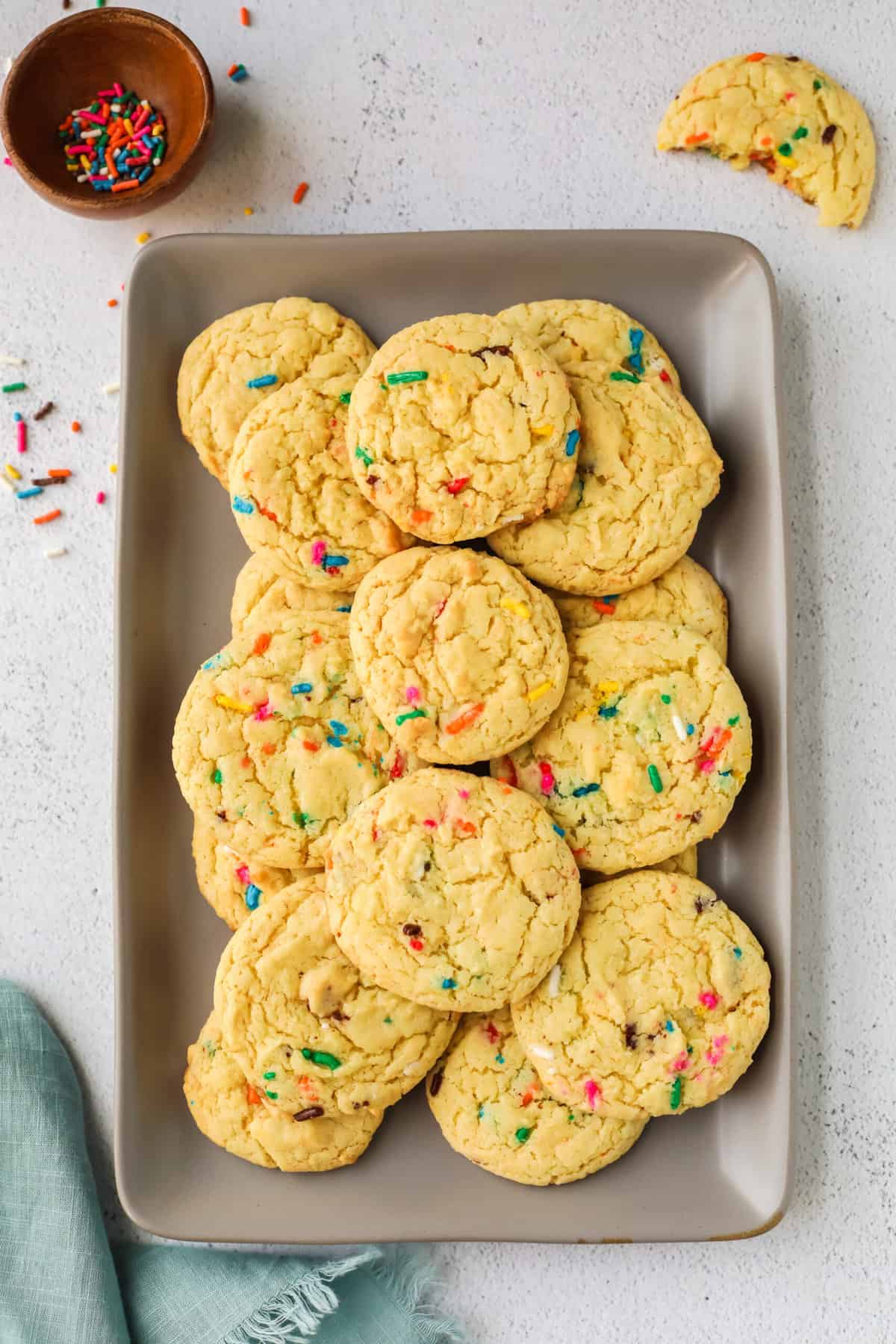 Christmas Cookies Made With White Cake Mix
