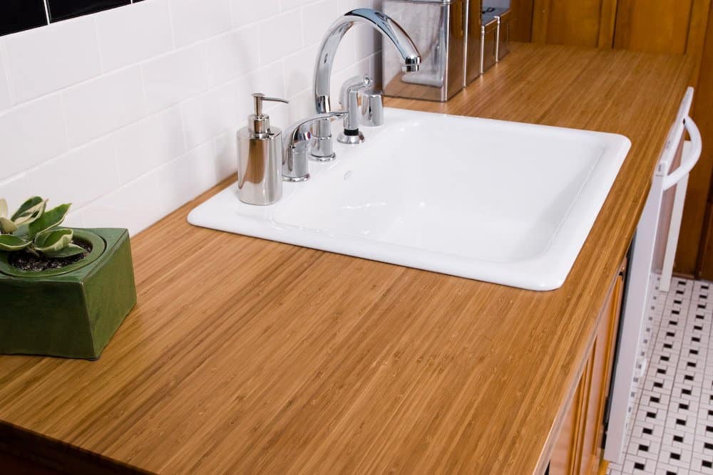 bamboo kitchen worktops, which is a very environmentally sound choice.