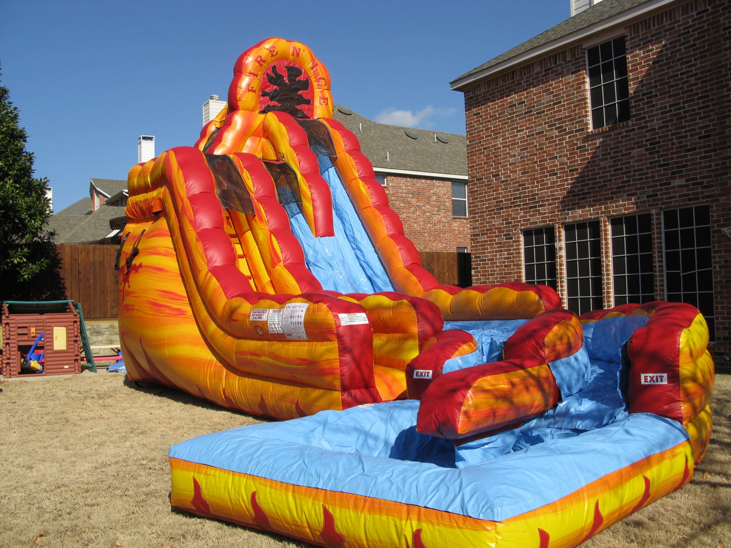 Fire N Ice Water Slide Jump Houses Dallas