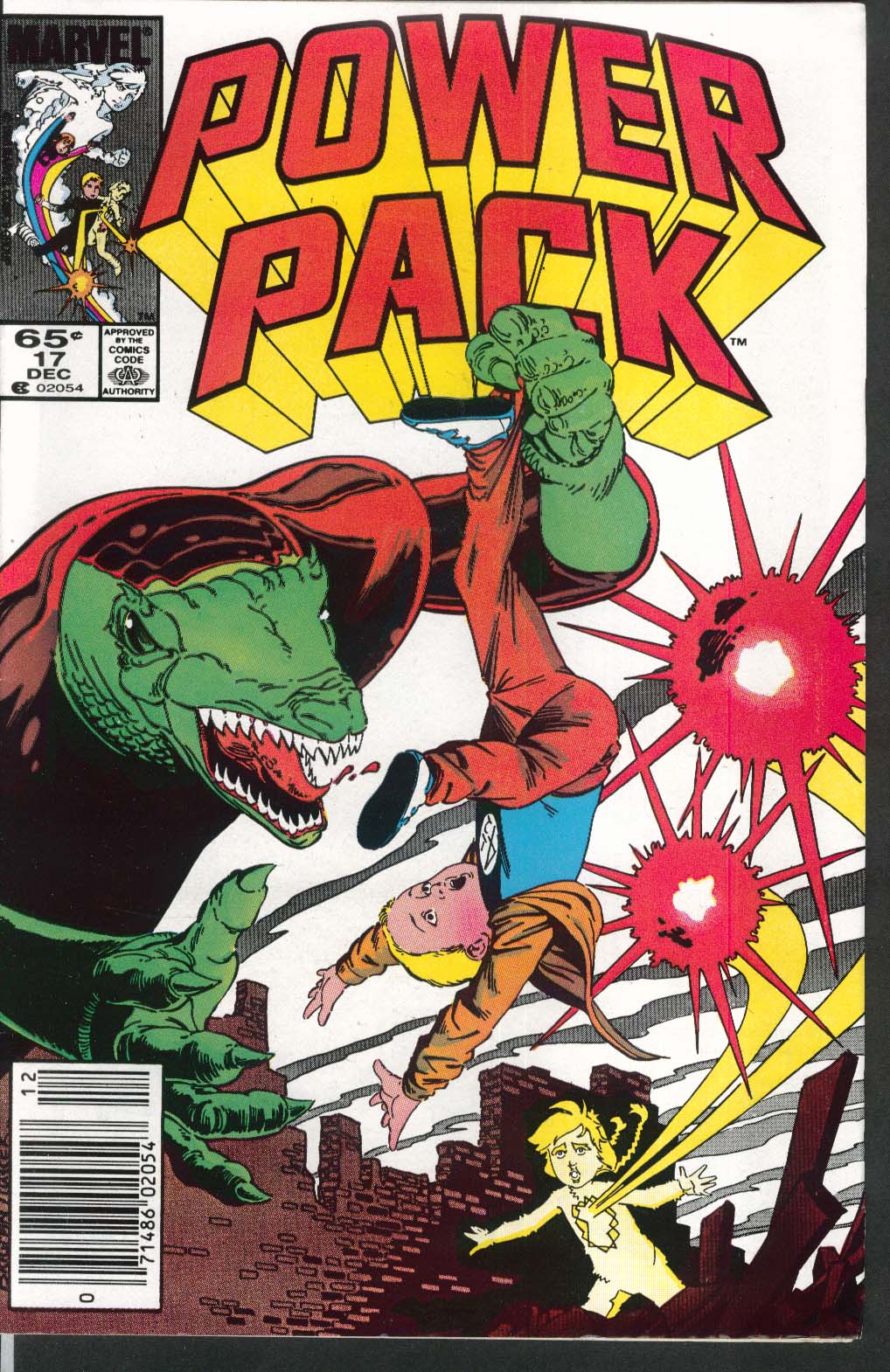 POWER PACK 17 Marvel comic book 12 1985