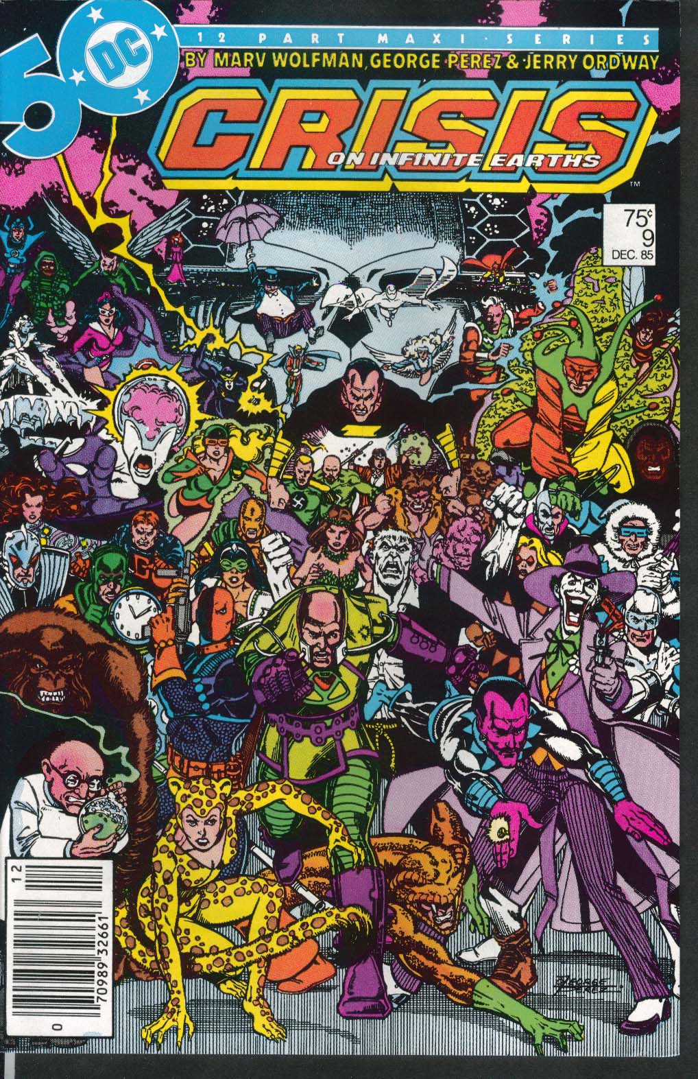 CRISIS on INFINITE EARTHS 9 DC comic book 12 1985
