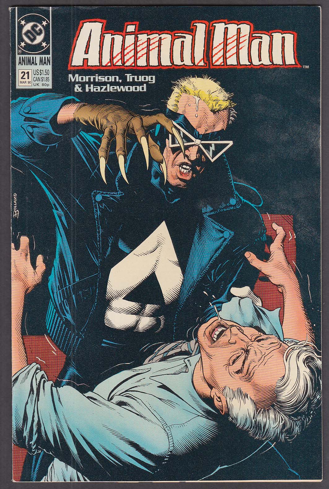 ANIMAL MAN 21 DC comic book 3 1990