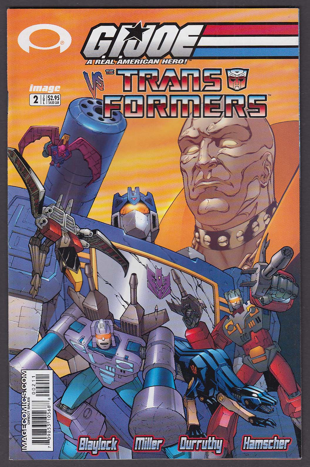 GI JOE vs TRANSFORMERS 2 Image comic book 7 2003 1st printing