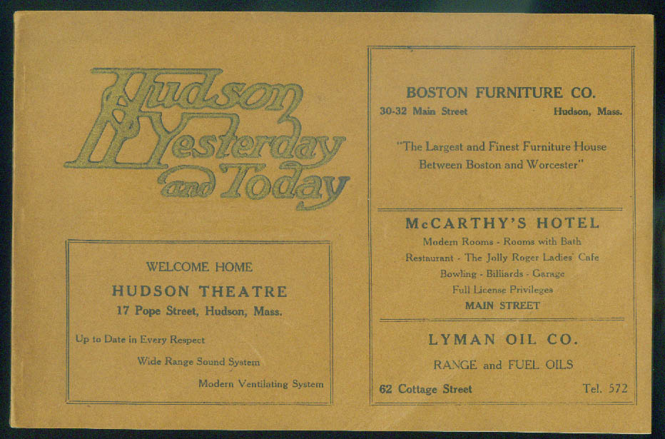 Hudson Yesterday & Today Revised Edition Hudson MA 1914