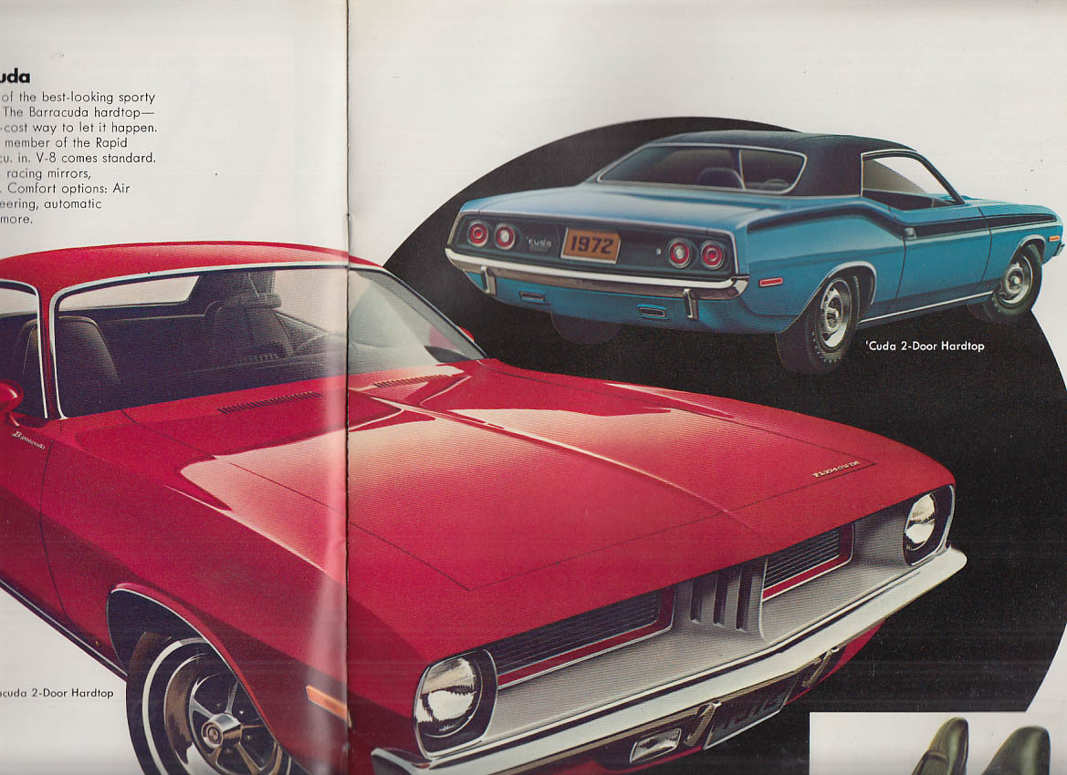 1972 Chrysler & Plymouth brochure Cuda Road Runner Fury New Yorker Imperial