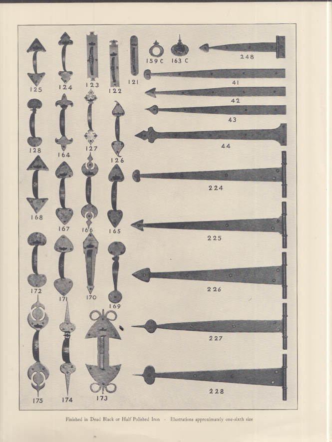 The Craftsmen Colonial Wrought Iron Hardware catalog folder ca 1940s
