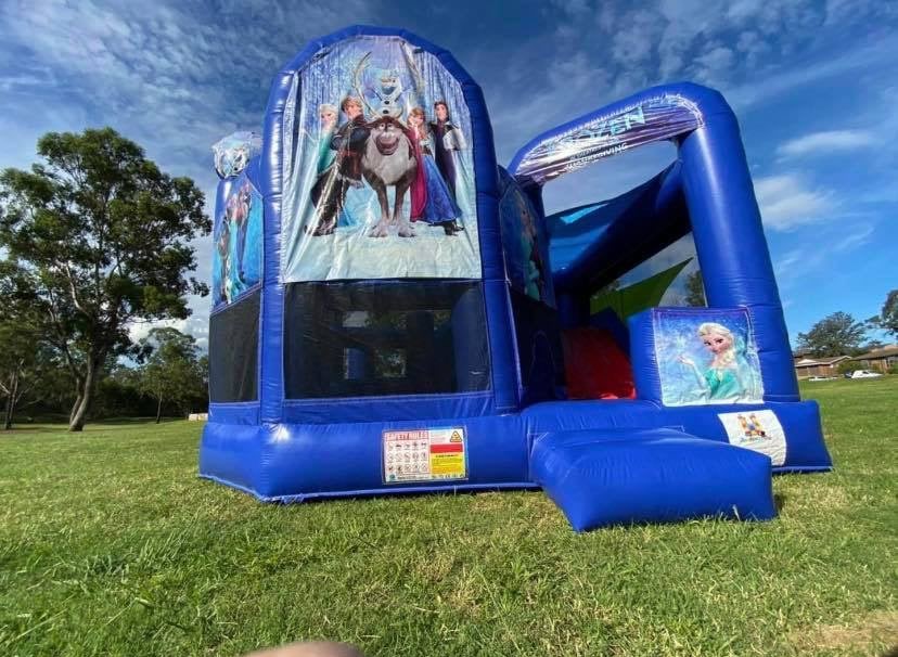 5m Elsa Jumping Castle with Slide Jumping Mad