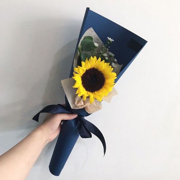 Single Flower Sunflower bouquet in India Order Now at June flowers