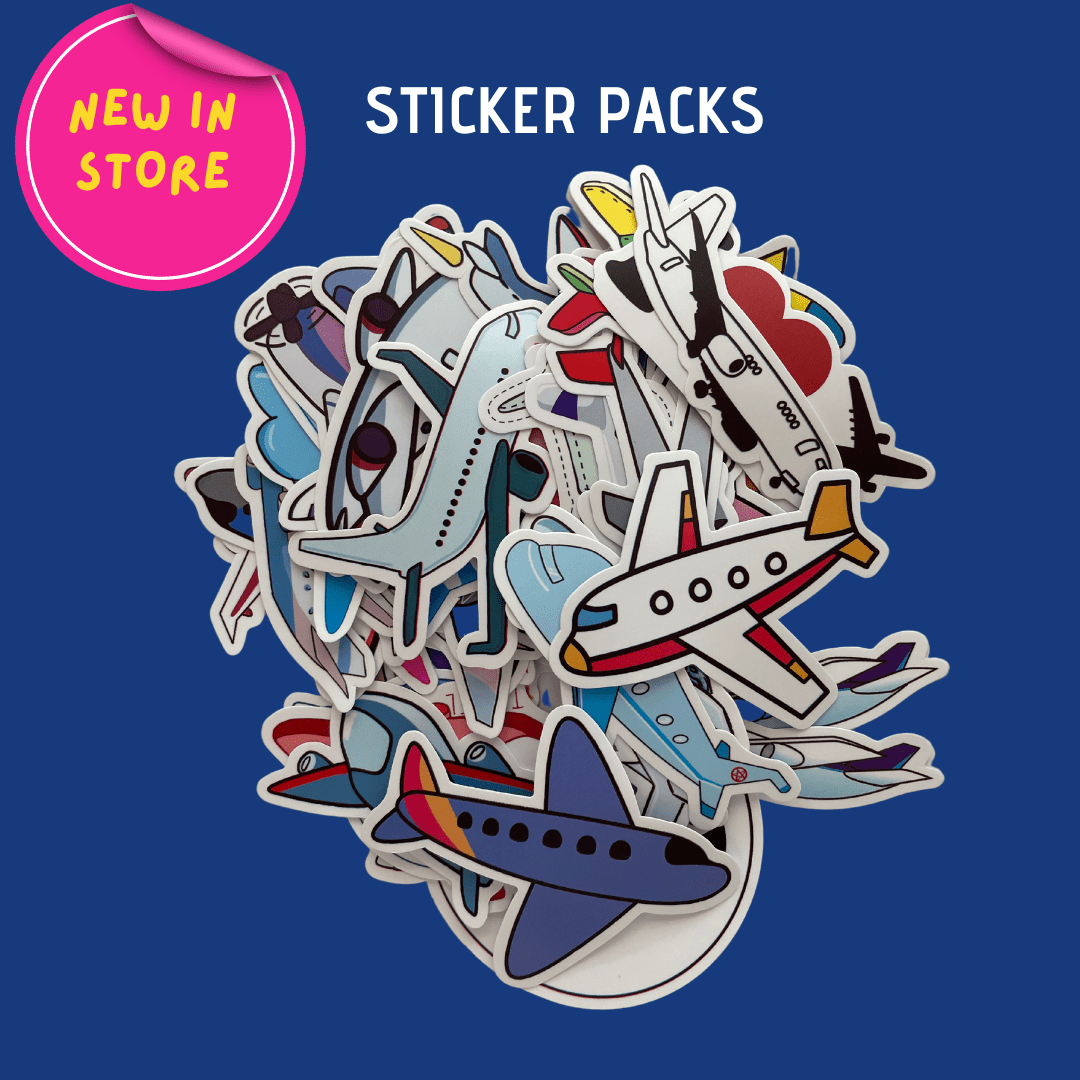 Airplane Sticker Packs Junior Frequent Flyer Flight Logbooks for