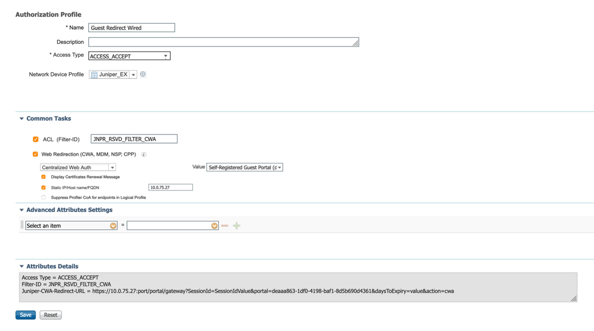 Configure Cisco ISE and Juniper EX Switches for 802.1XBased Authentication Juniper Networks
