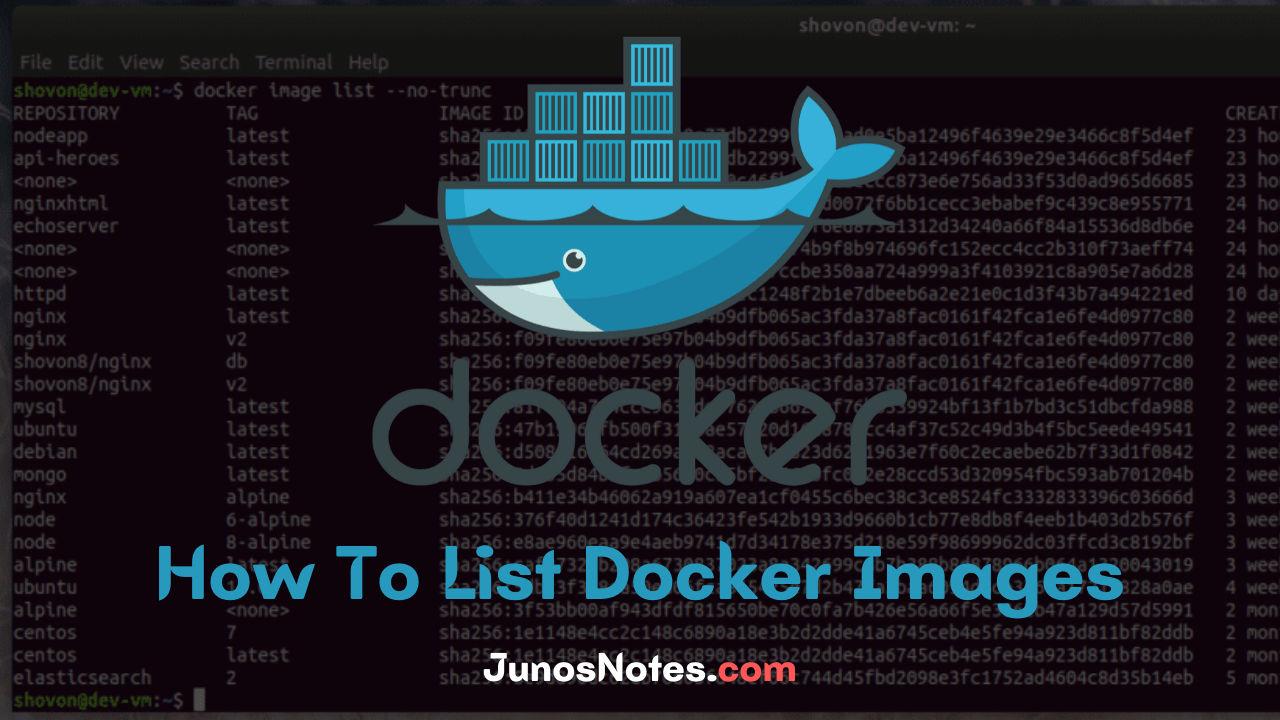 How To List Docker Images What is Docker Image docker image ls