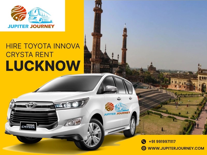Toyota Innova Crysta on rent in Lucknow Jupiter Journey