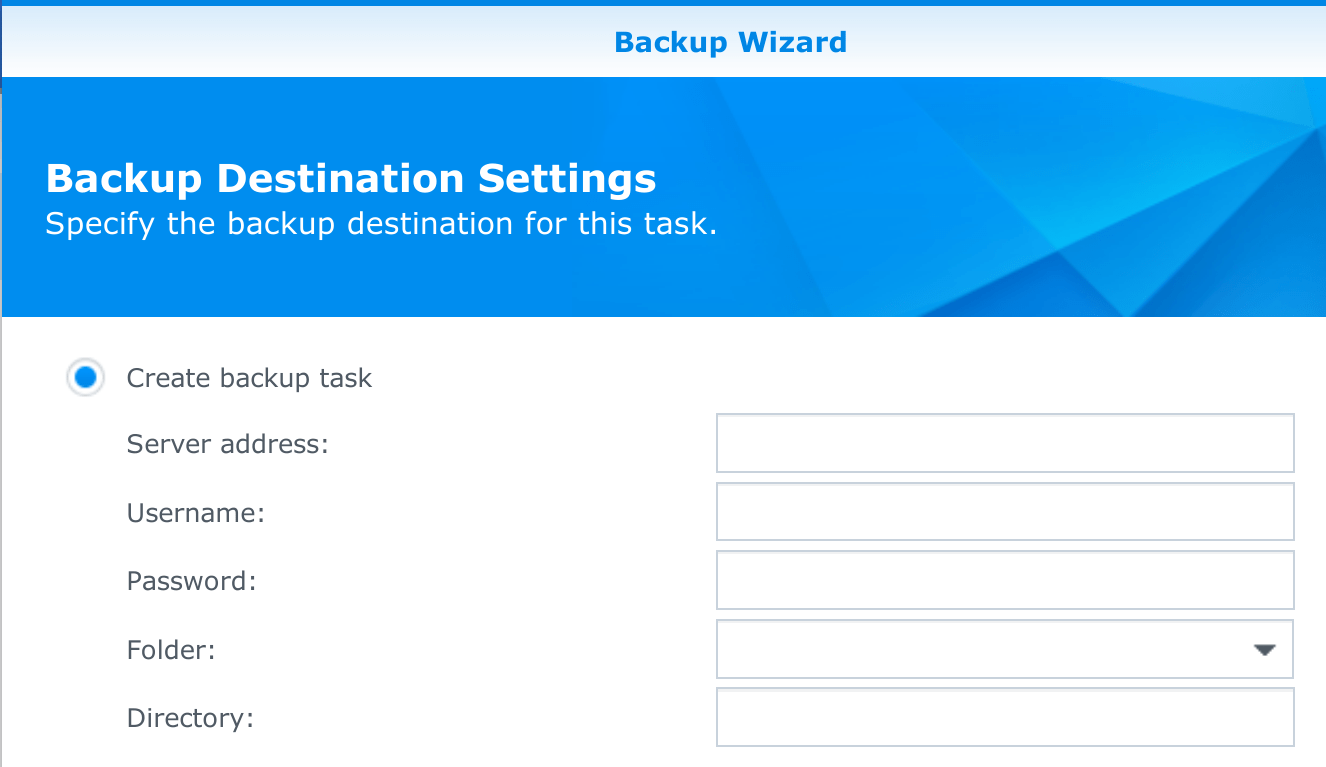 Change Hyper Backup target location · Jurian Sluiman