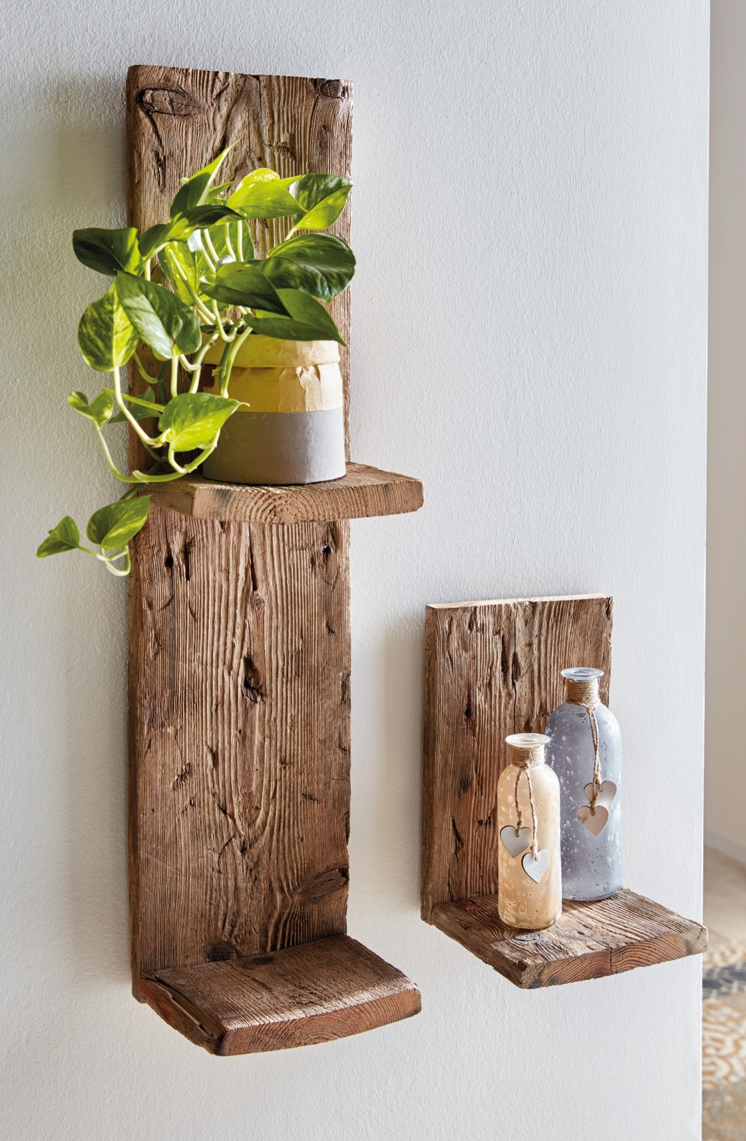 Wand Regal aus recyceltem Paletten Holz, groß, Blumen Hänge Board